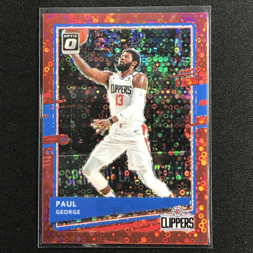 2020-21 Donruss Optic Paul George Fast Break Red Disco /85
