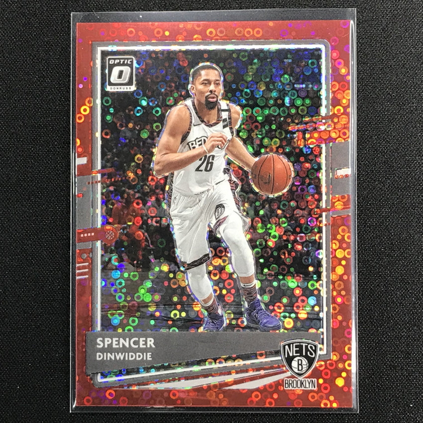 2020-21 Donruss Optic Spencer Dinwiddie Fast Break Red Disco /85