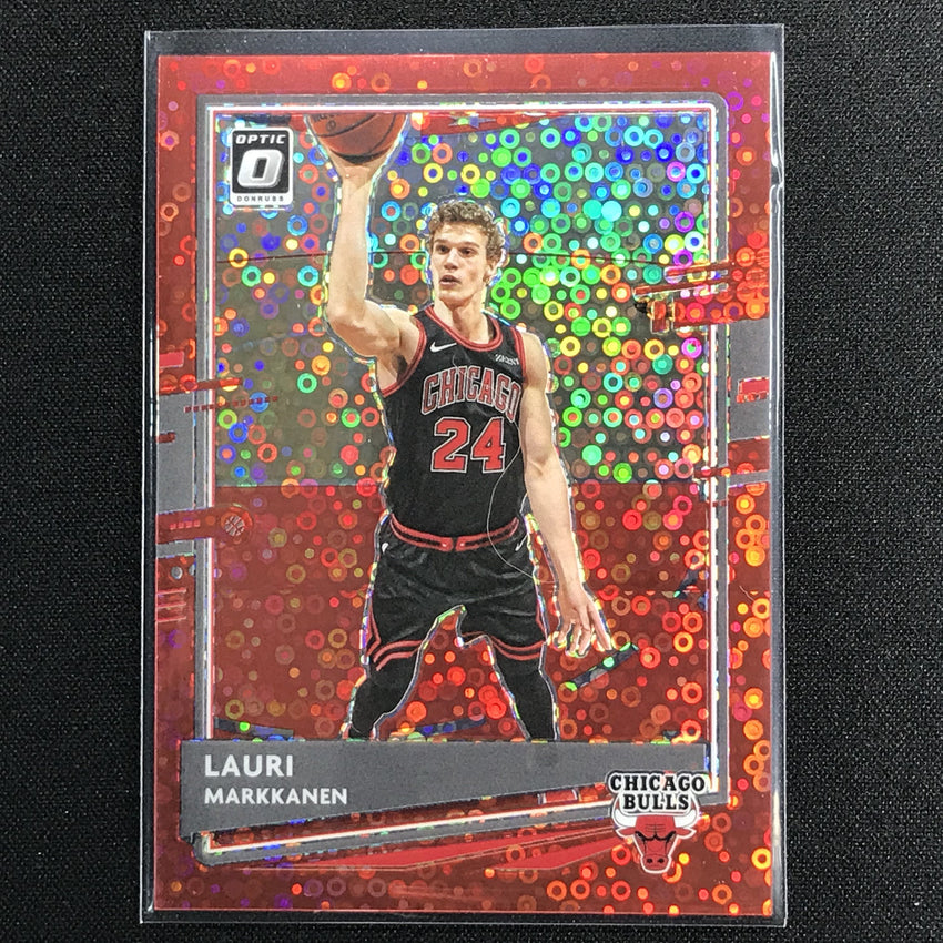 2020-21 Donruss Optic Lauri Markkanen Fast Break Red Disco /85