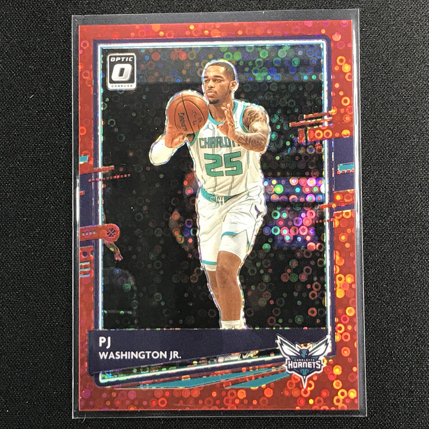 2020-21 Donruss Optic Pj Washington Jr. Fast Break Red Disco /85