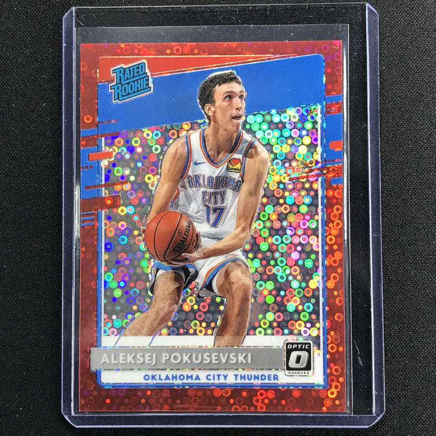 2020-21 Donruss Optic Aleksej Pokusevski Rated Rookie Fast Break Red Disco 64/85