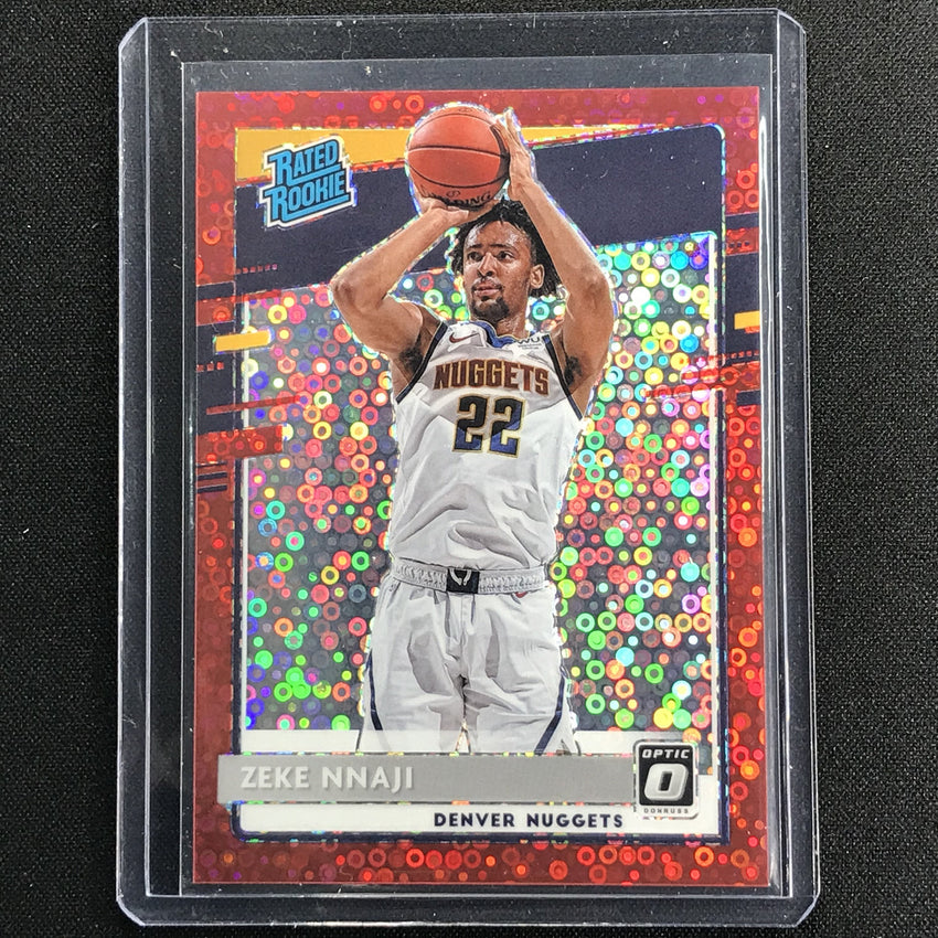 2020-21 Donruss Optic Zeke Nnaji Rated Rookie Fast Break Red Disco 42/85