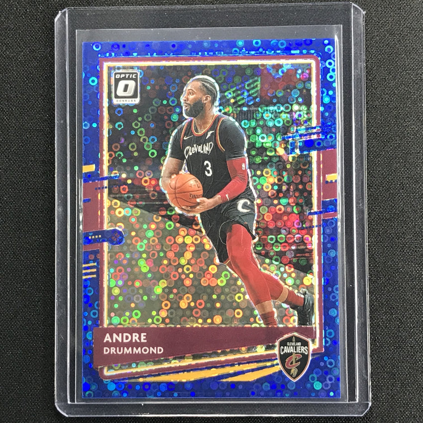 2020-21 Donruss Optic Andre Drummond Fast Break Blue Disco 28/50