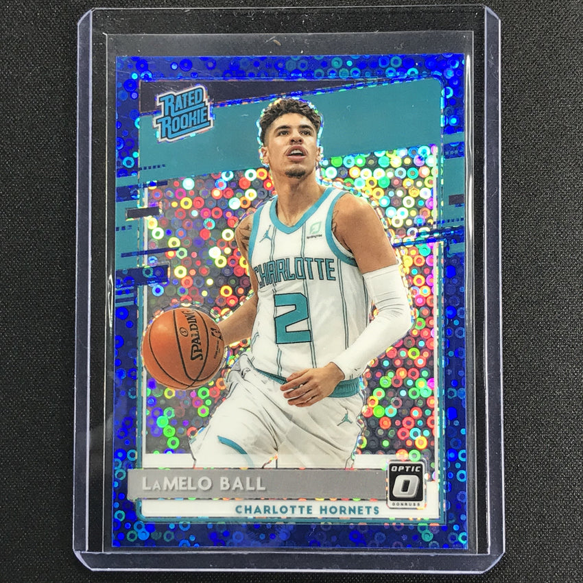 2020-21 Donruss Optic Lamelo Ball Rated Rookie Fast Break Blue Disco 16/50