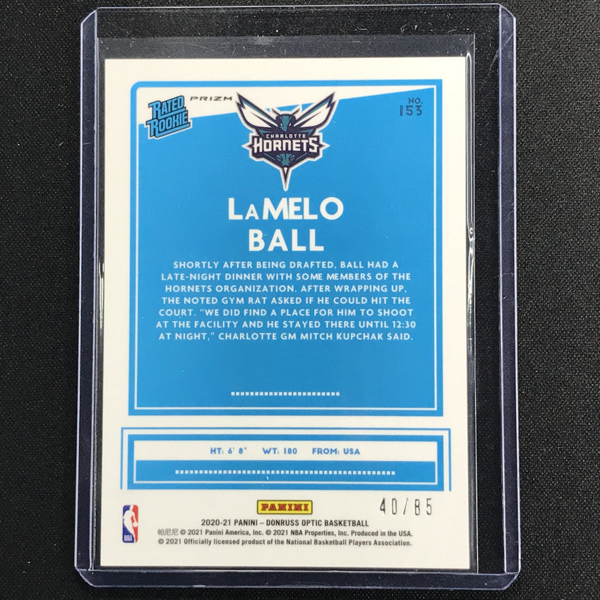 2020-21 Donruss Optic Lamelo Ball Rated Rookie Fast Break Red Disco 40/85