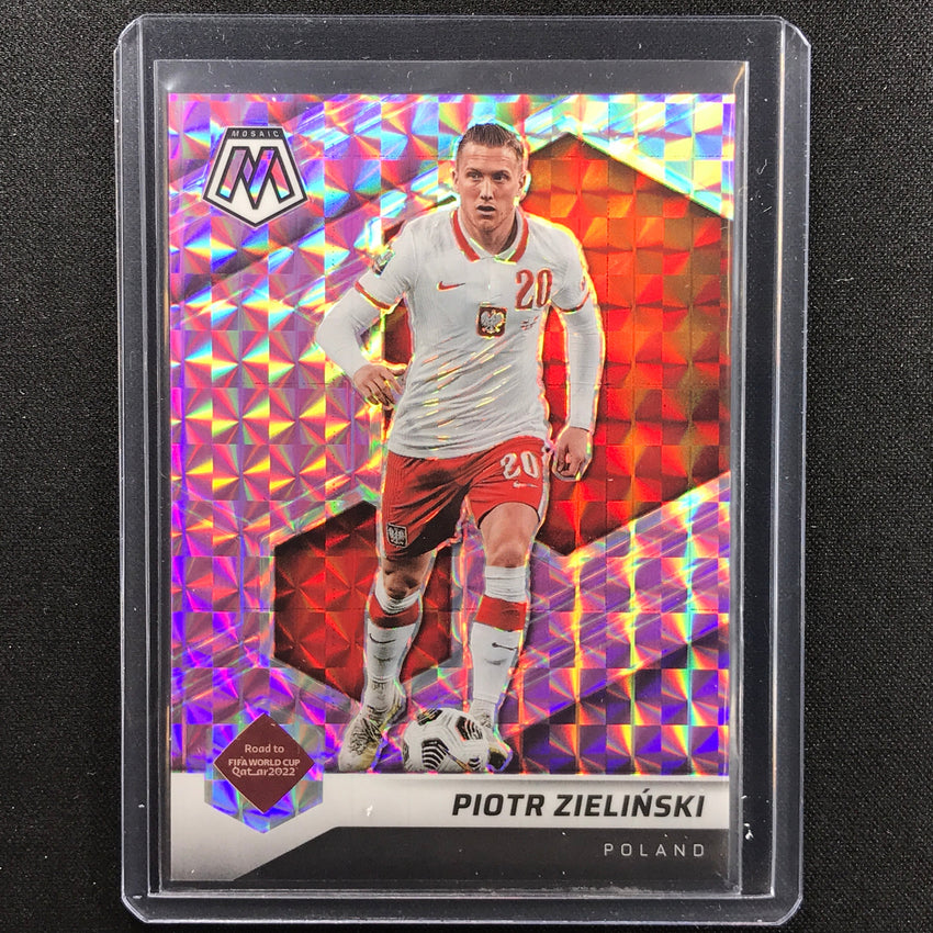 2021-22 Mosaic Fifa Road To World Cup Qatar Piotr Zielinski Purple 37/49