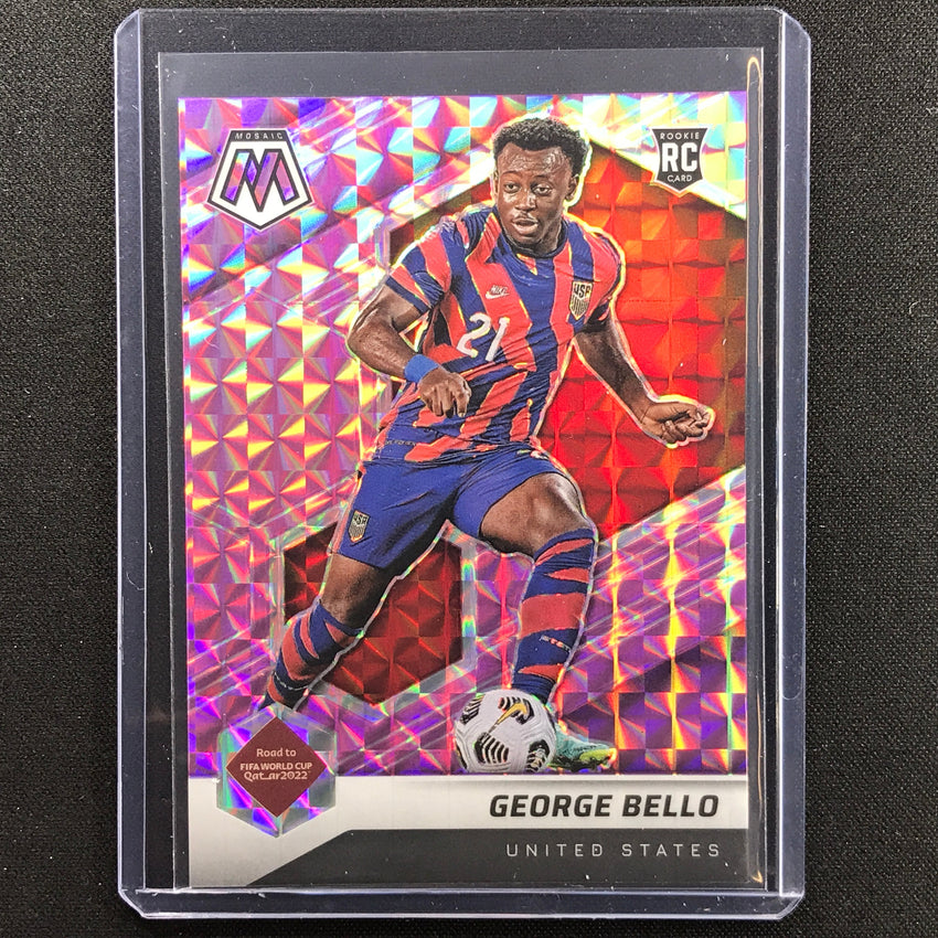 2021-22 Mosaic Fifa Road To World Cup Qatar George Bello Rookie Purple 13/49