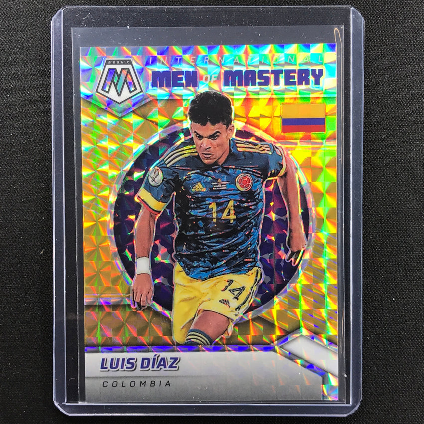 2021-22 Mosaic Fifa Road To World Cup Qatar Luis Diaz Men Of Mastery Gold 3/10