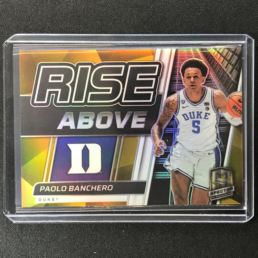 2022 Chronicles Draft Picks Paolo Banchero Spectra Rise Above Rookie Gold 5/10