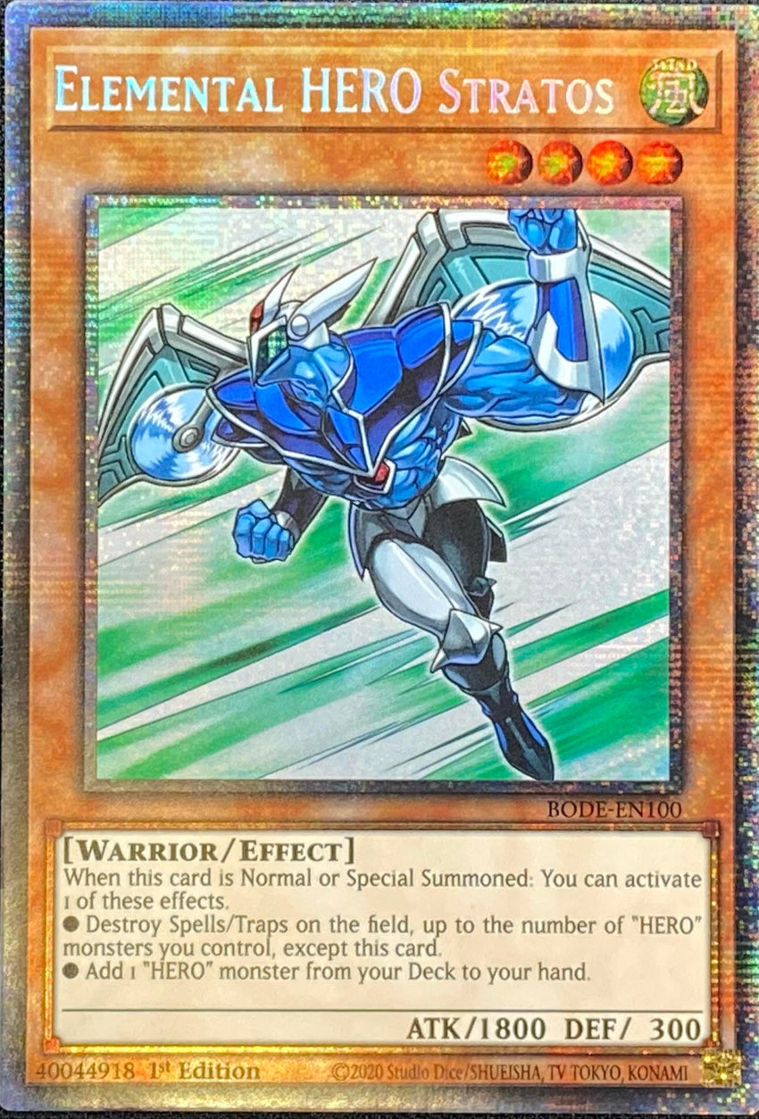 [STARLIGHT RARE] Elemental Hero Stratos - BODE-EN100 - 1st Edition