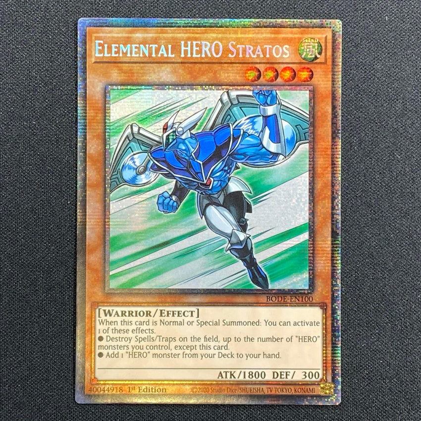 STARLIGHT RARE Elemental HERO Stratos - BODE-EN100 - Starlight Rare 1st Edition