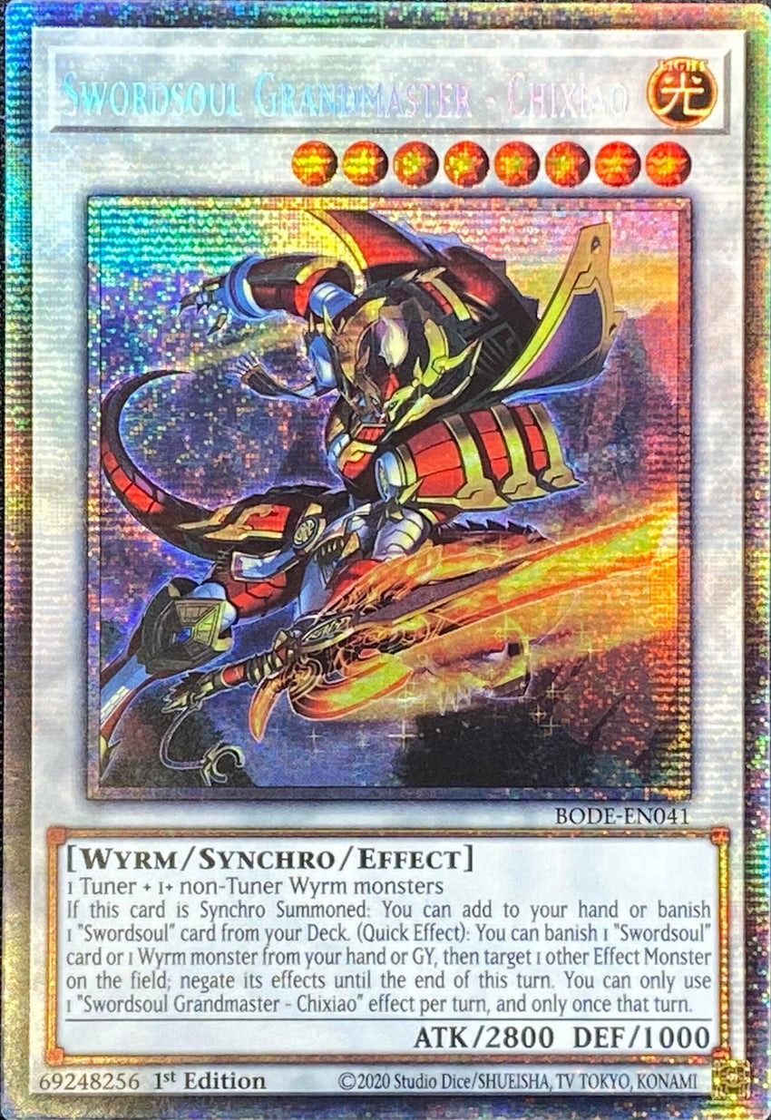 [STARLIGHT RARE] Swordsoul Grandmaster - Chixiao - BODE-EN041 - 1st Edition