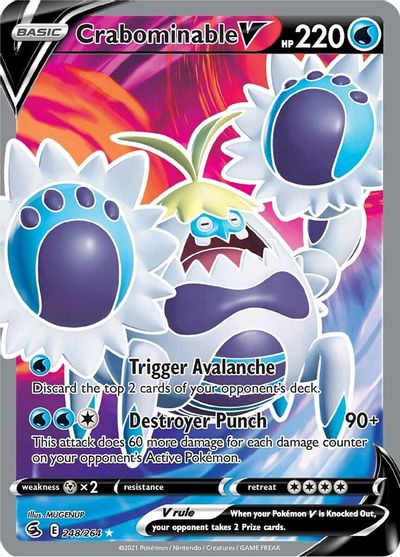FULL ART Crabominable V - 248/264 - Ultra Rare - Fusion Strike