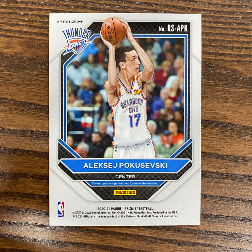 2020-21 Prizm Aleksej Pokusevski Rookie Signatures Auto Choice Red No Apk B
