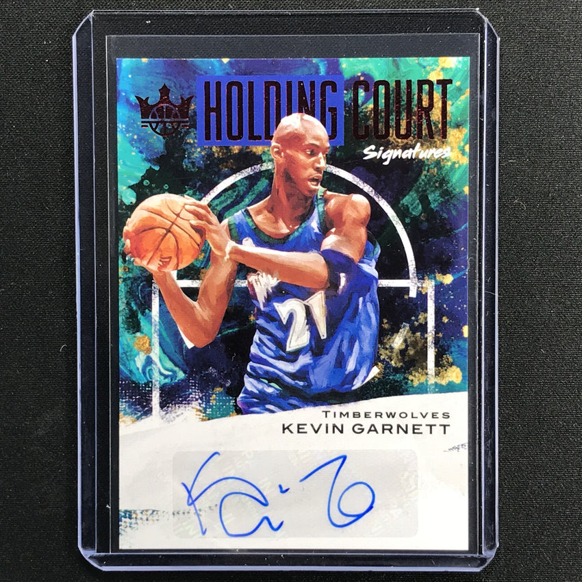 2020-21 Court Kings Kevin Garnett Holding Court Signatures Auto Ruby 38/49