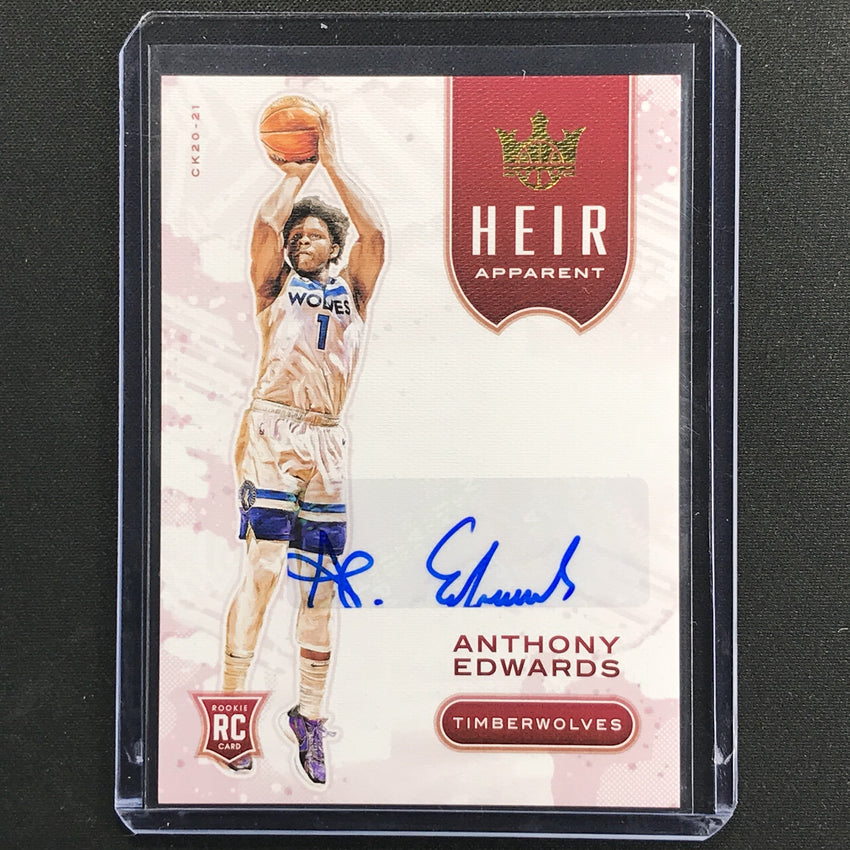 2020-21 Court Kings Anthony Edwards Heir Apparent Rookie Auto 39/99