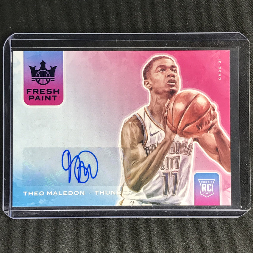 2020-21 Court Kings Theo Maledon Fresh Paint Rookie Auto Sapphire 14/25