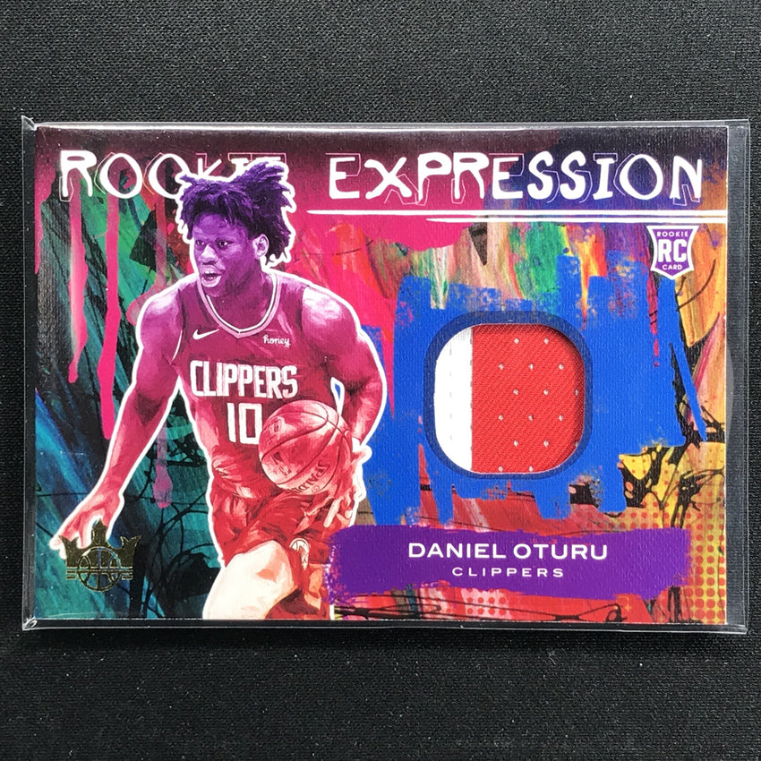 2020-21 Court Kings Daniel Oturu Rookie Expression Jersey Patch Prime 8/25