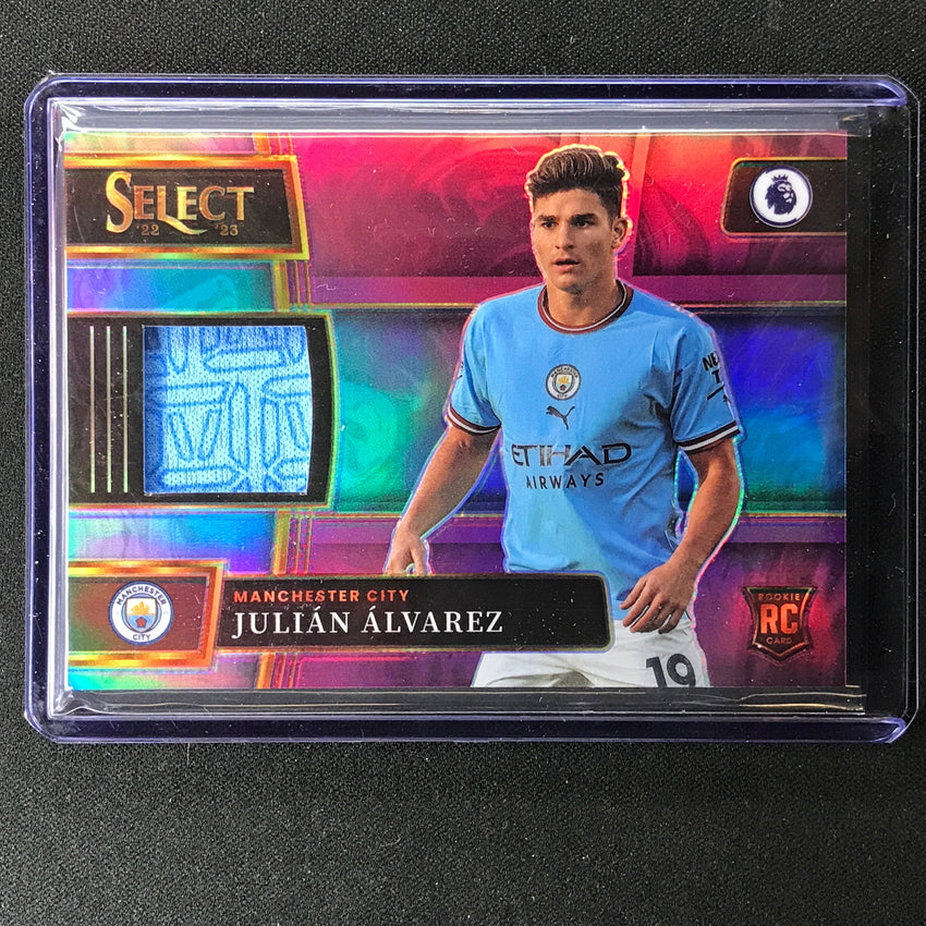 2022-23 Select Epl Julian Alvarez Select Memorabilia Rookie Relic Purple 18/49