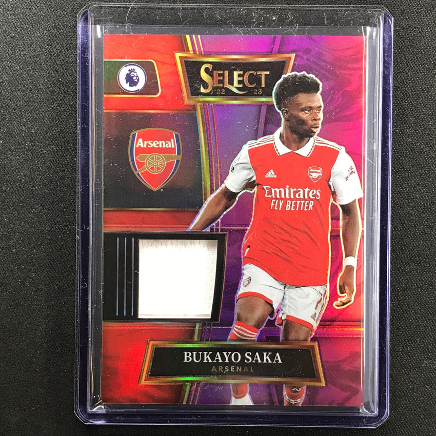 2022-23 Select Epl Bukayo Saka Select Swatches Relic Purple 44/49