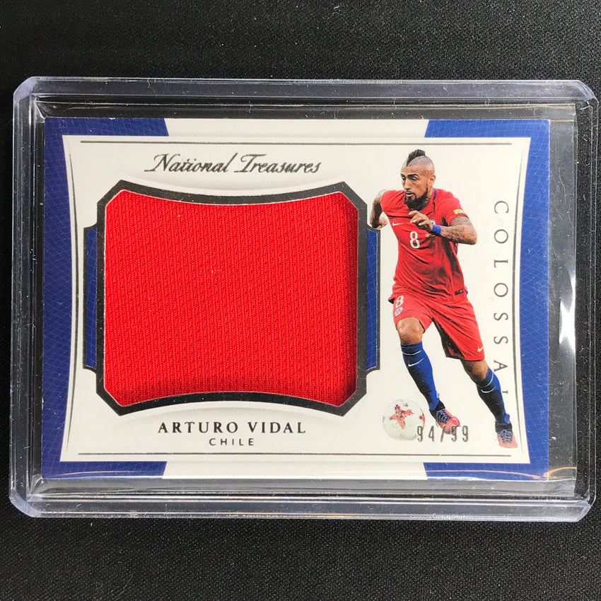 2018 National Treasures Arturo Vidal Colossal Materials Relic 94/99-Cherry Collectables