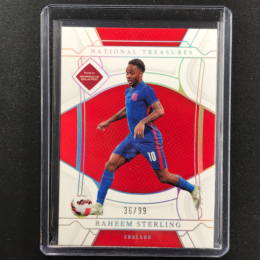 2022 National Treasures World Cup Qatar Raheem Sterling Base 36/99