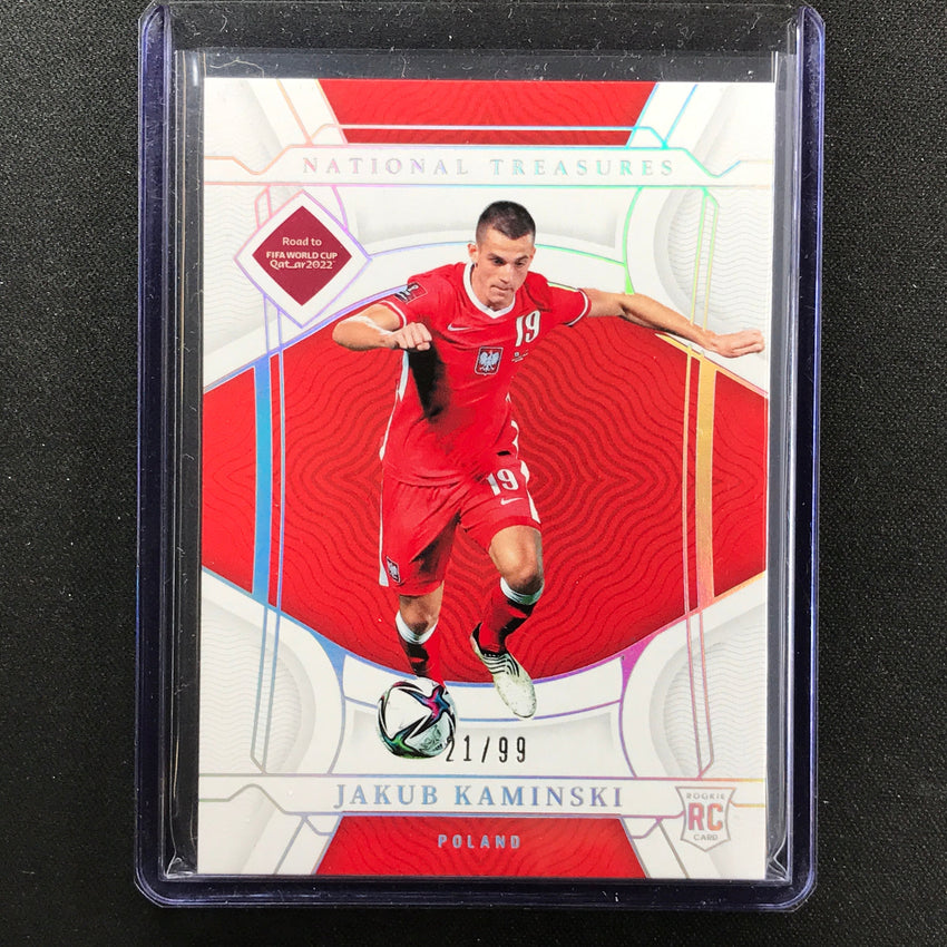 2022 National Treasures World Cup Qatar Jakub Kaminski Rookie Base 21/99