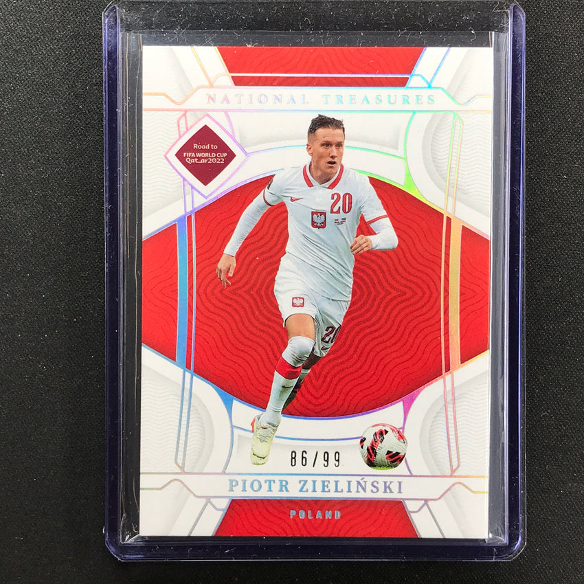 2022 National Treasures World Cup Qatar Piotr Zielinski Base 86/99