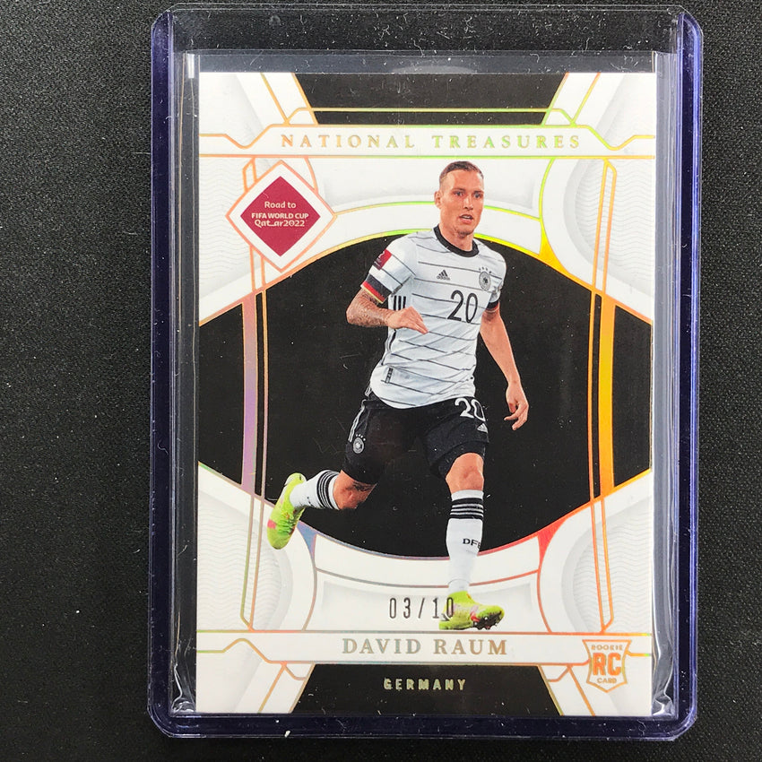 2022 National Treasures World Cup Qatar David Raum Rookie Base Gold 3/10
