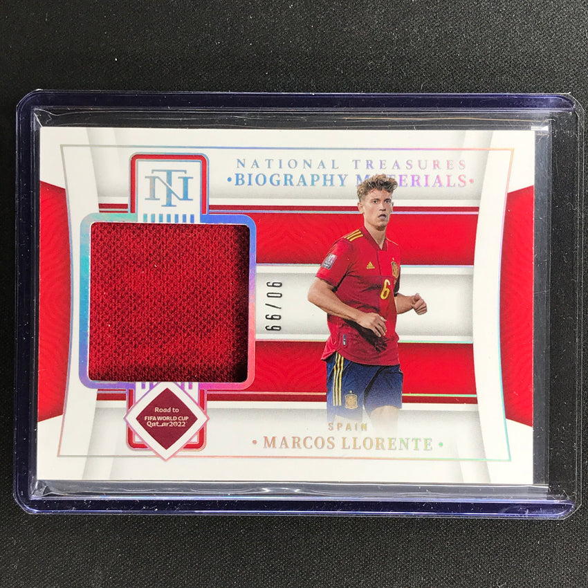 2022 National Treasures World Cup Qatar Marcos Llorente Biography Material 90/99