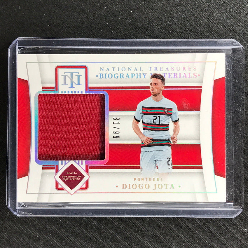 2022 National Treasures World Cup Qatar Diogo Jota Biography Materials 31/99