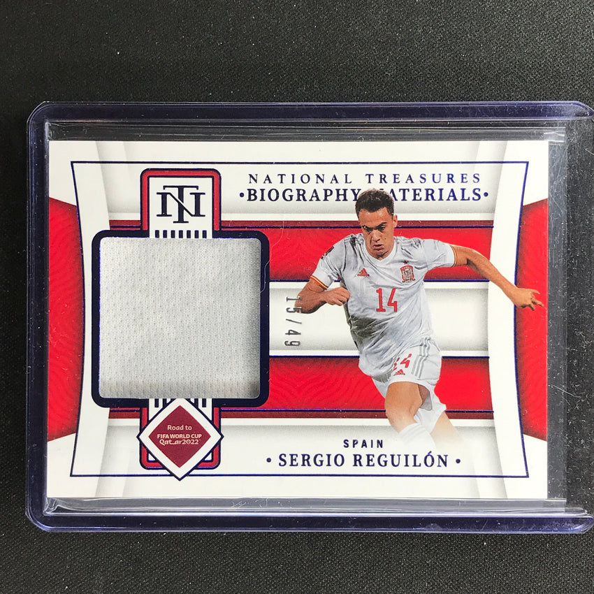 2022 National Treasures World Cup Qatar Sergio Reguilon Biography Relic 15/49