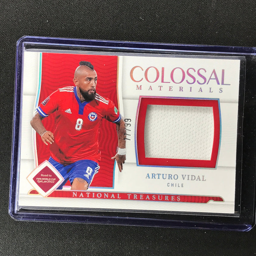 2022 National Treasures World Cup Qatar Arturo Vidal Colossal Materials 77/99