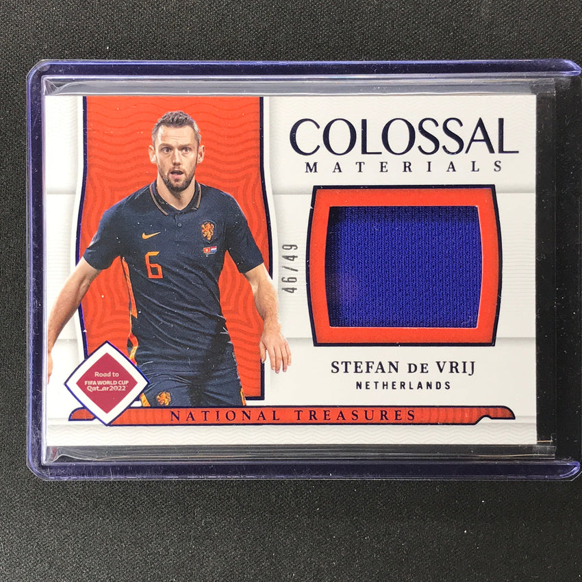 2022 National Treasures World Cup Qatar Stefan De Vrij Colossal Materials 46/49