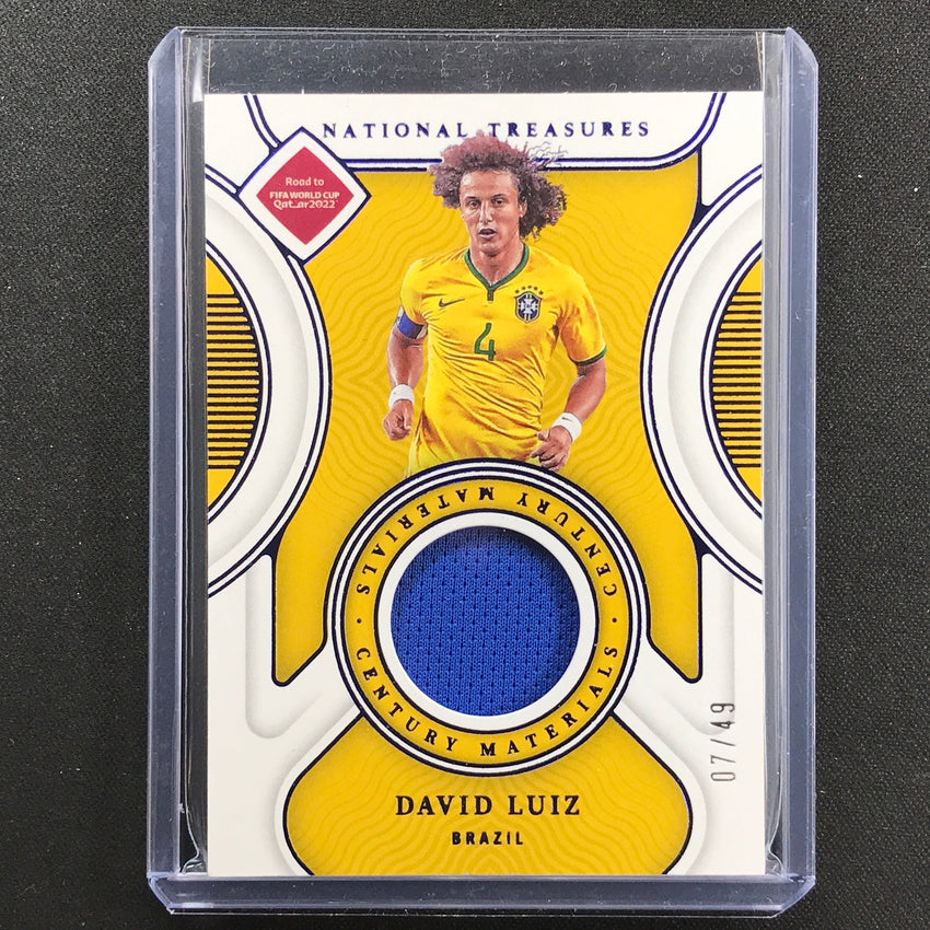 2022 National Treasures World Cup Qatar David Luiz Century Materials Relic 7/49