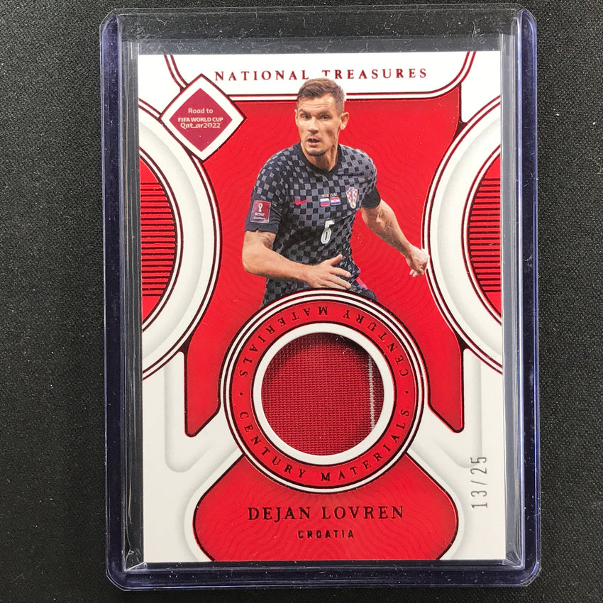 2022 National Treasures World Cup Qatar Dejan Lovren Century Relic Ruby 13/25