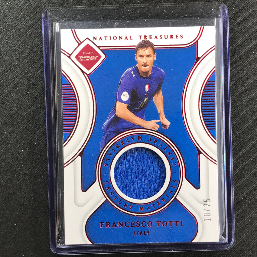 2022 National Treasures World Cup Qatar Francesco Totti Century Relic Ruby 10/25