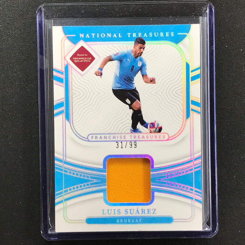 2022 National Treasures World Cup Qatar Luis Suarez Franchise Relic 31/99