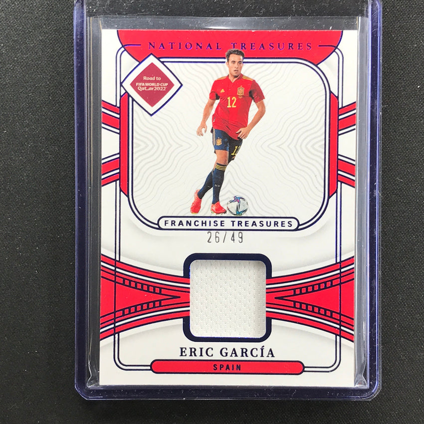 2022 National Treasures World Cup Qatar Eric Garcia Franchise Relic 26/49