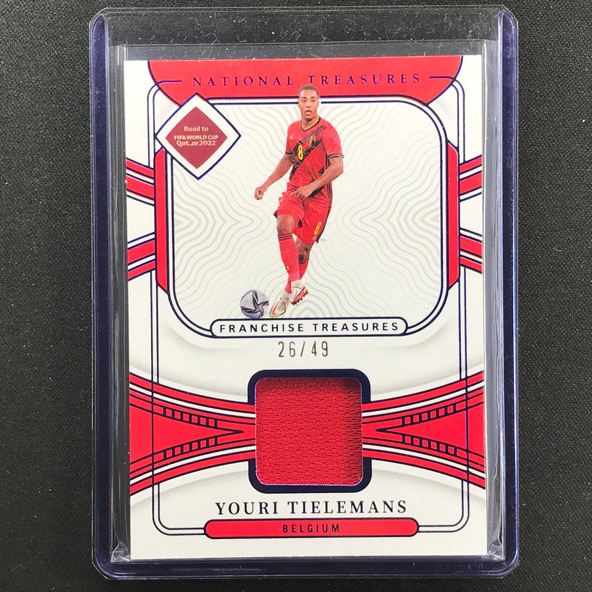 2022 National Treasures World Cup Qatar Youri Tielemans Franchise Relic 26/49