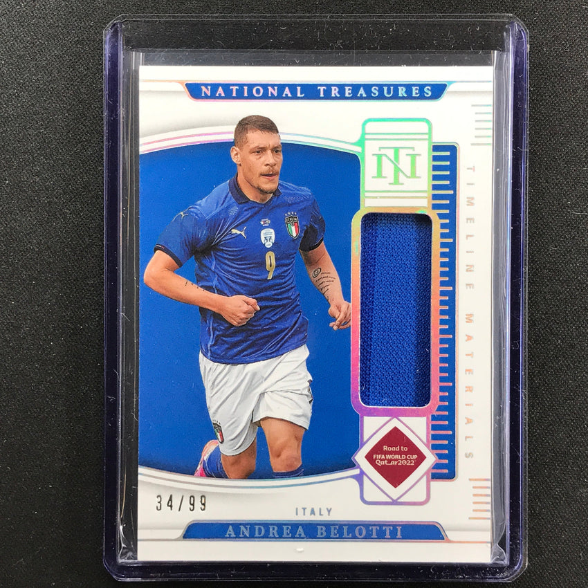 2022 National Treasures World Cup Qatar Andrea Belotti Timeline Relic 34/99