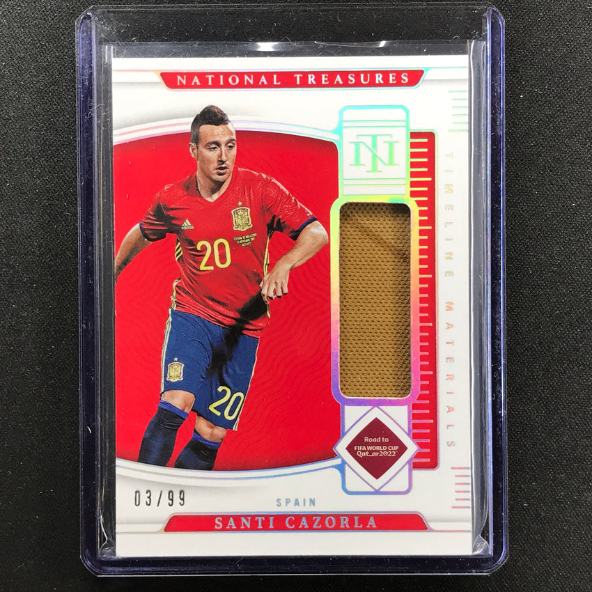 2022 National Treasures World Cup Qatar Santi Cazorla Timeline Relic 3/99