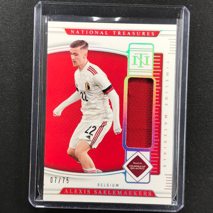 2022 National Treasures World Cup Qatar Alexis Saelemaekers Timeline Relic 7/75