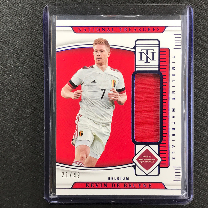2022 National Treasures World Cup Qatar Kevin De Bruyne Timeline Relic 21/49