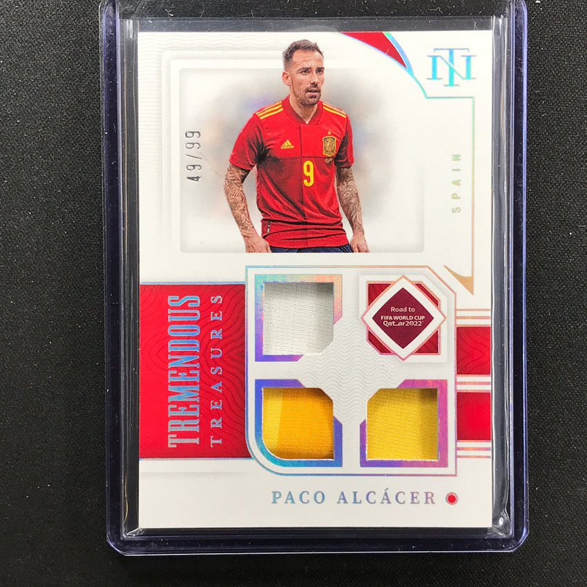 2022 National Treasures World Cup Qatar Paco Alcacer Tremendous Relic 49/99