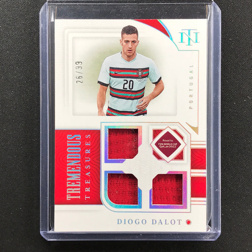 2022 National Treasures World Cup Qatar Diogo Dalot Tremendous Relic 26/99