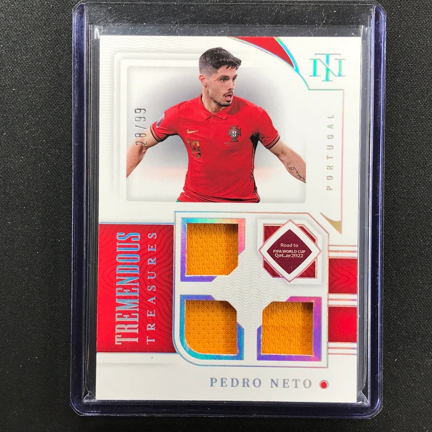 2022 National Treasures World Cup Qatar Pedro Neto Tremendous Relic 28/99