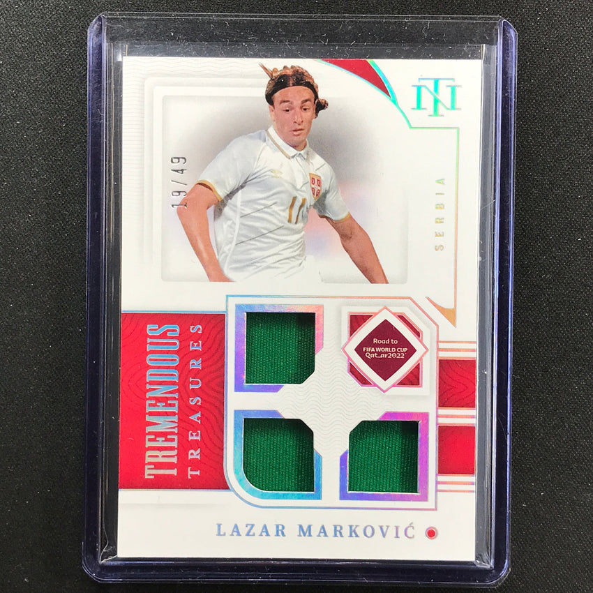 2022 National Treasures World Cup Qatar Lazar Markovic Tremendous Relic 19/49