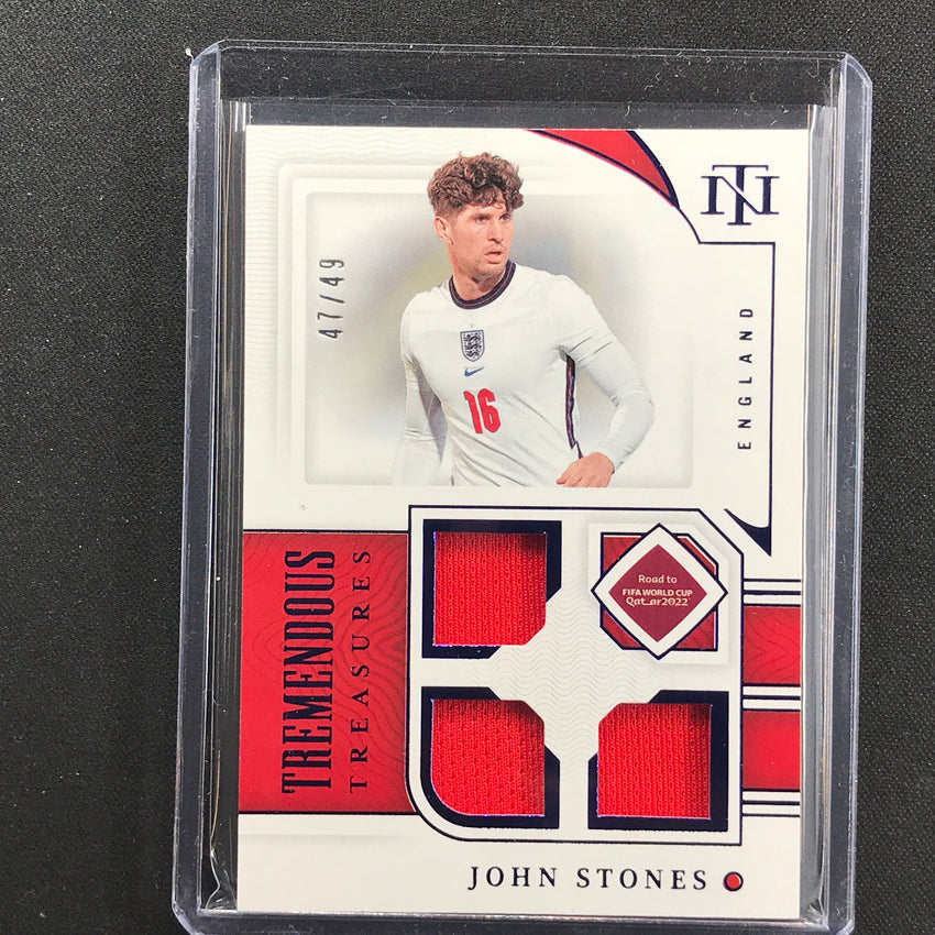 2022 National Treasures World Cup Qatar John Stones Tremendous Relic 47/49