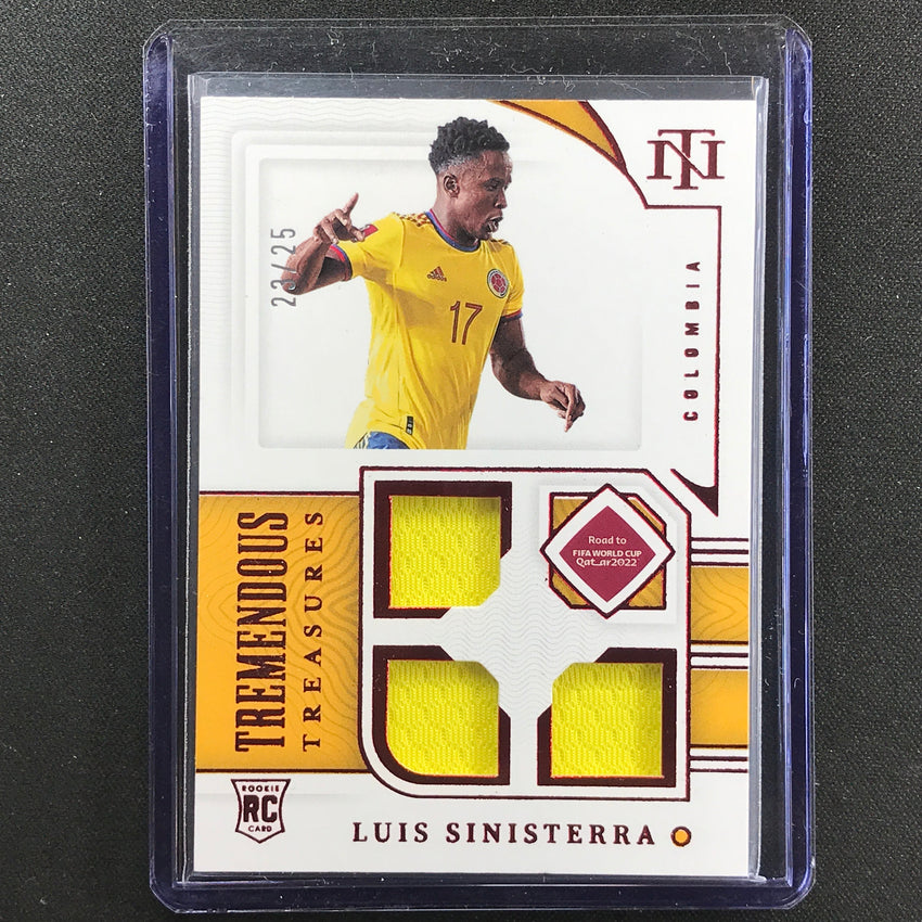 2022 National Treasures World Cup Qatar Luis Sinisterra Tremendous Rookie 23/25